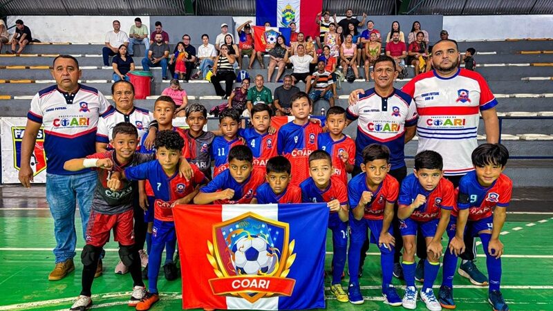 Seleção Sub-9 de Coari emplaca três vitórias e segue firme no Campeonato Amazonense de Futsal