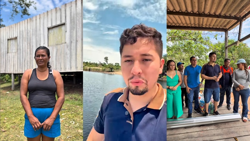 Prefeito Matulinho Braz esteve com vereadores visitando a comunidade Tracajá levando ajuda comunitária