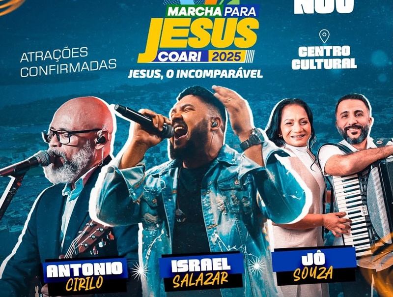 Prefeitura de Coari confirma apoio e anuncia atrações nacionais para a Marcha para Jesus 2025