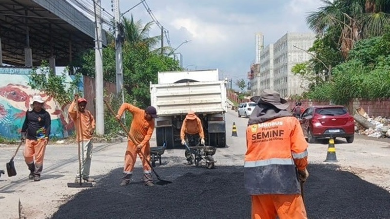 Prefeitura de Manaus recupera avenida 7 de Maio e transforma mobilidade no bairro Nova Cidade