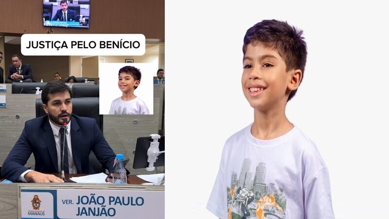 Vereador João Paulo Janjão fez pronunciamento sobre o Caso do menino Benício de 6 anos que recebeu superdosagem de adrenalina em manaus