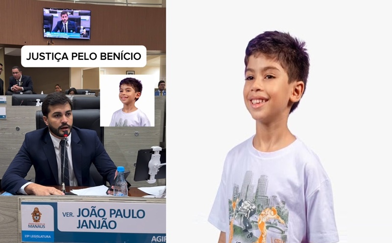 Vereador João Paulo Janjão fez pronunciamento sobre o Caso do menino Benício de 6 anos que recebeu superdosagem de adrenalina em manaus