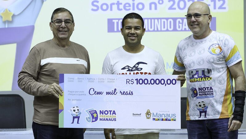 Sorteio especial marca encerramento da edição 2025 da ‘Nota Premiada Manaus’ com premiação total de R$ 400 mil