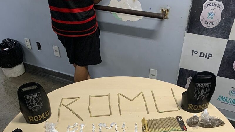 Romu realiza prisão por tráfico de drogas na feira Manaus Moderna